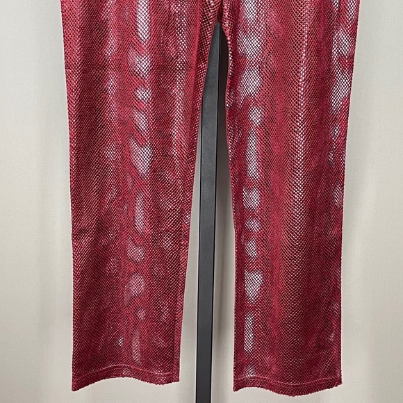 NEW Urban Outfitters Pants Womens 10 red black snake animal straight leg boho - Picture 3 of 10